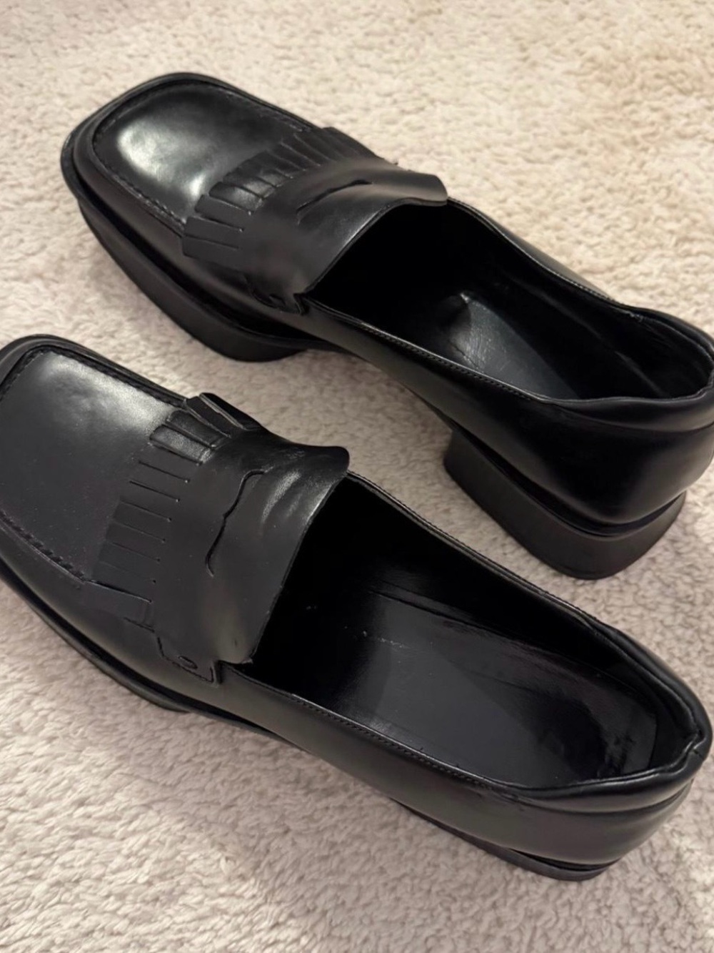 Prada Rare Black Leather Loafers - Picture 3 of 9